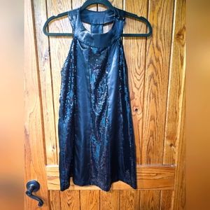 Black Sequim Mini Dress
